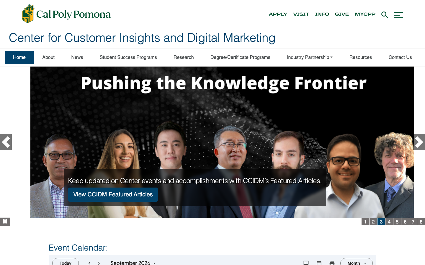 Center for Customer Insights and Digital Marketing website